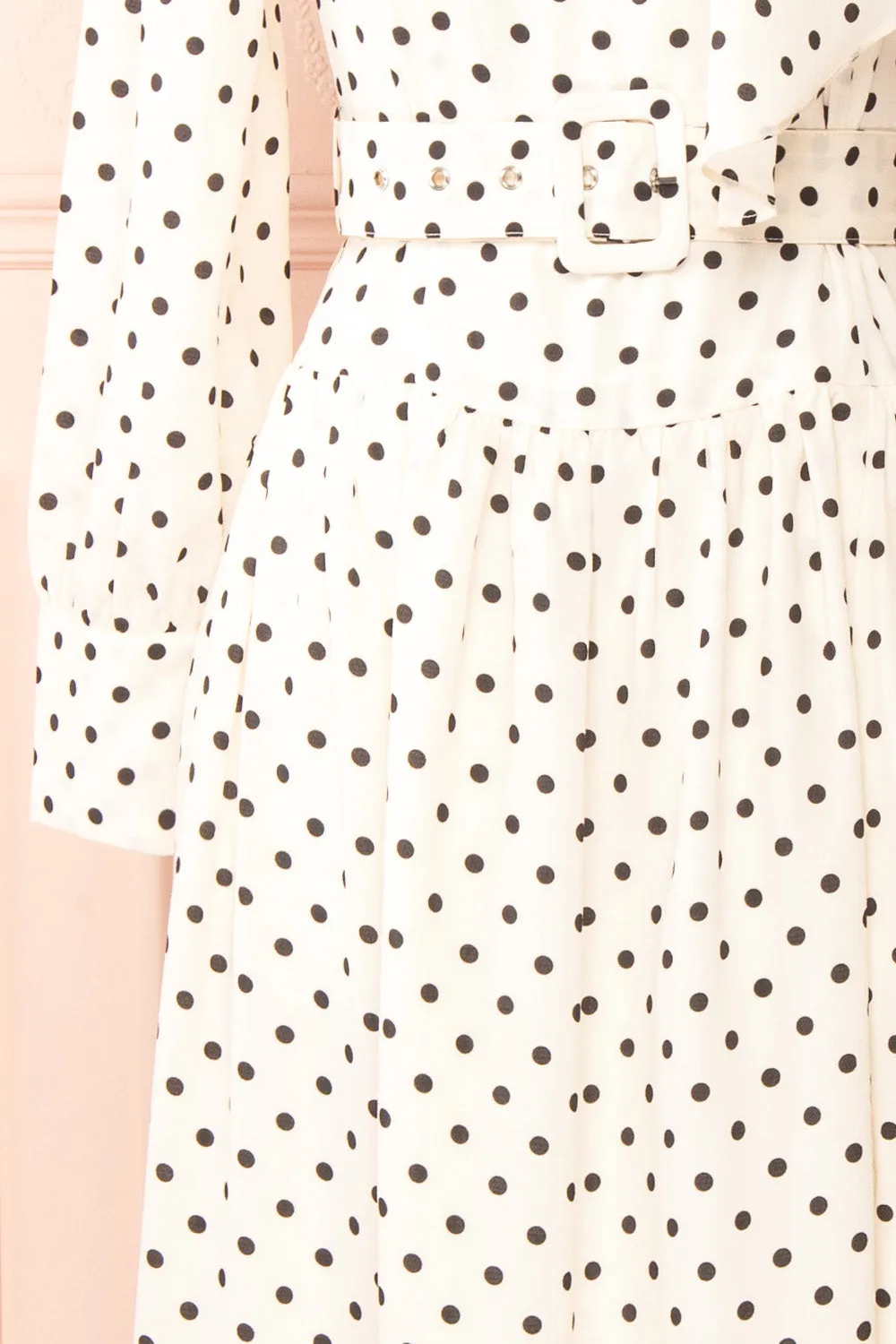 Nordis | Belted Polka-Dot Midi Dress