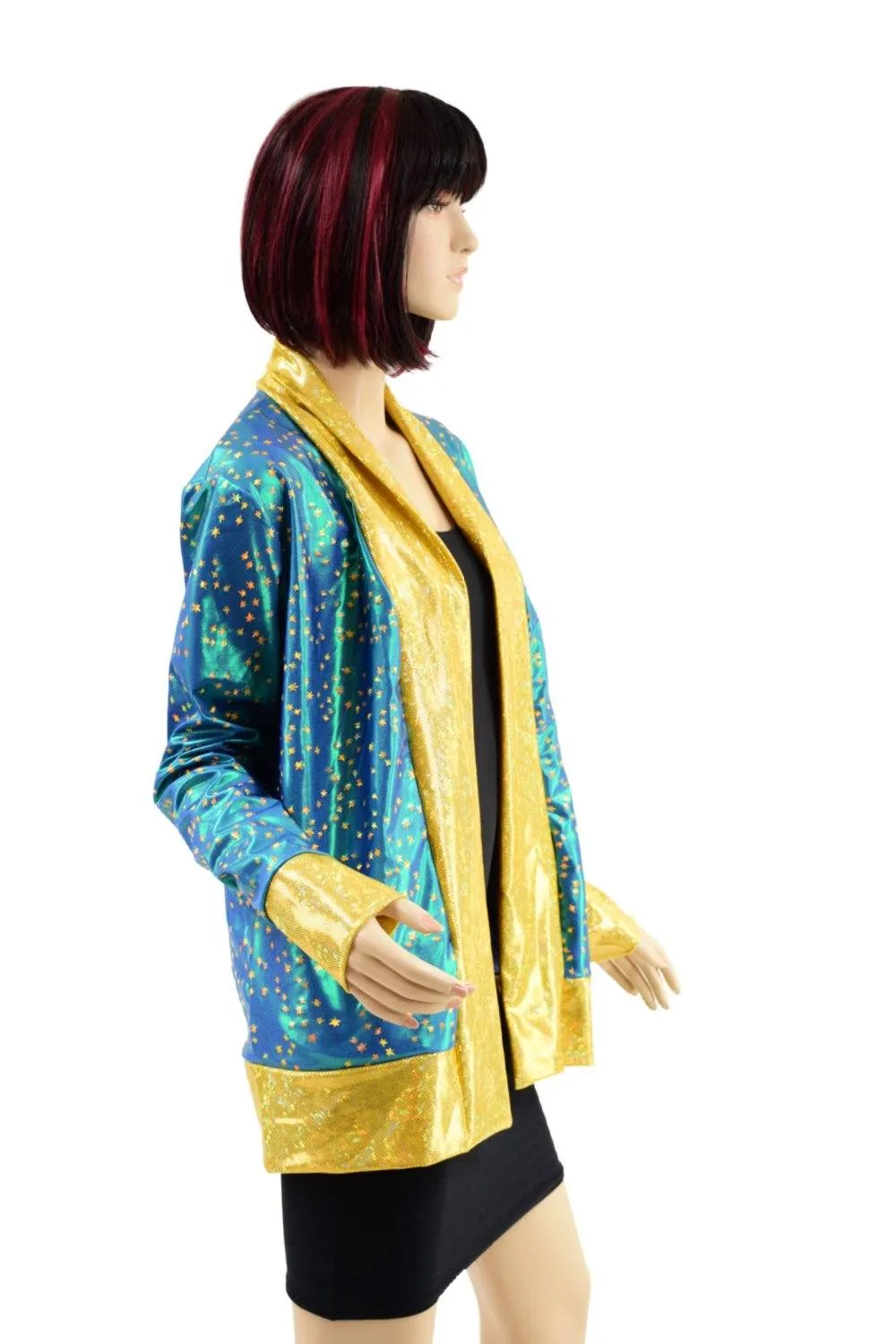 Not A Cardigan in Stardust with Gold Kaleidoscope Trim