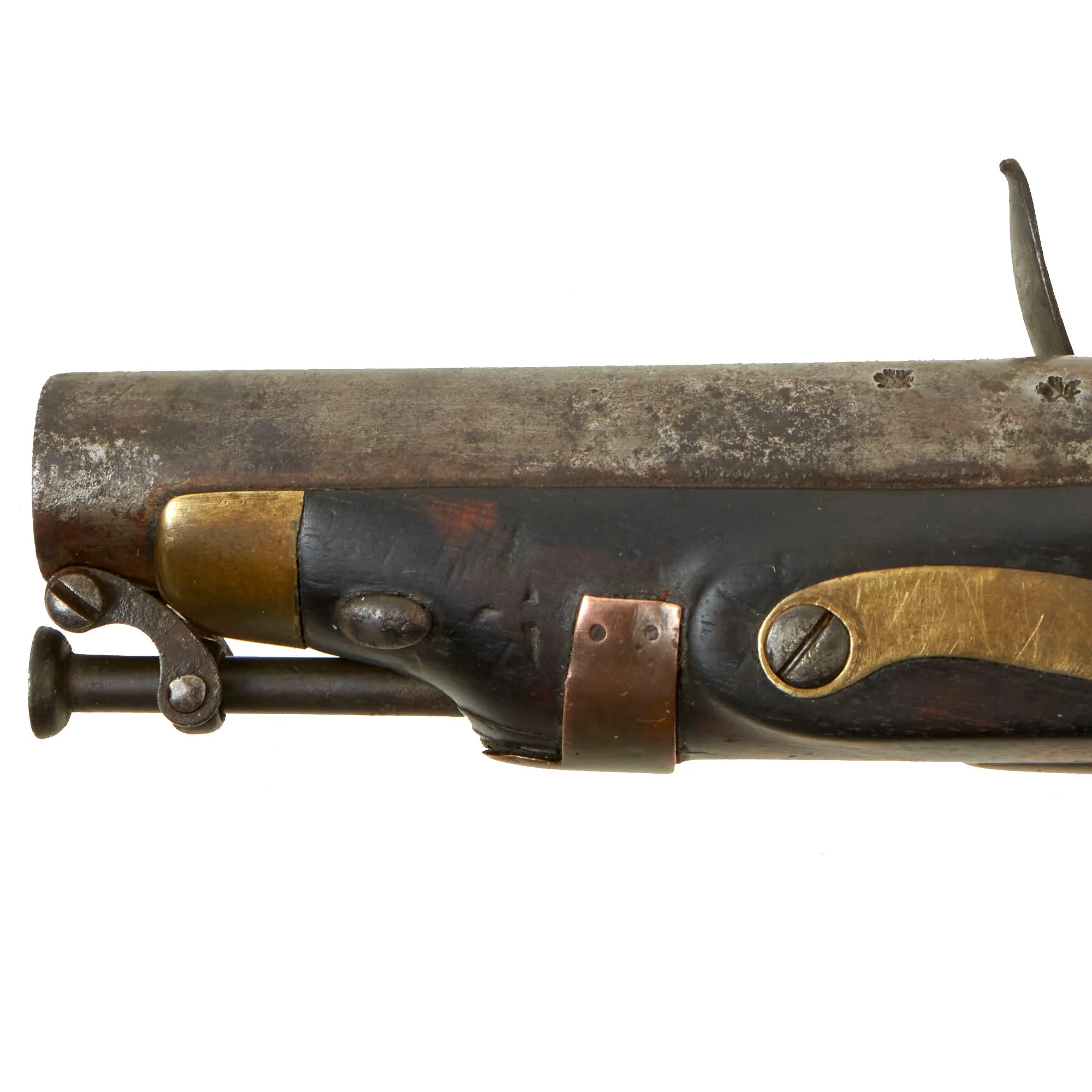 Original Scottish Large Bore "Man Stopping" Flintlock Overcoat Pistol by Thomson of Edinburgh with Captured Ramrod - circa 1820