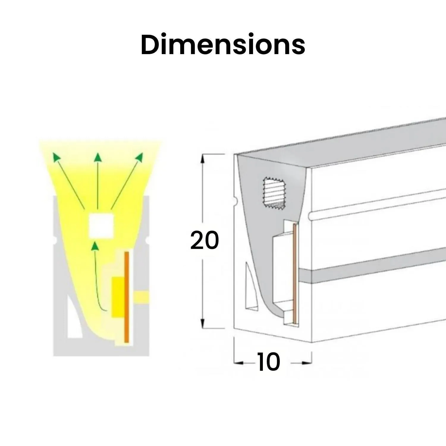 Outdoor RGB Flexible Lights for Patio & Driveway 48V IP68 30m