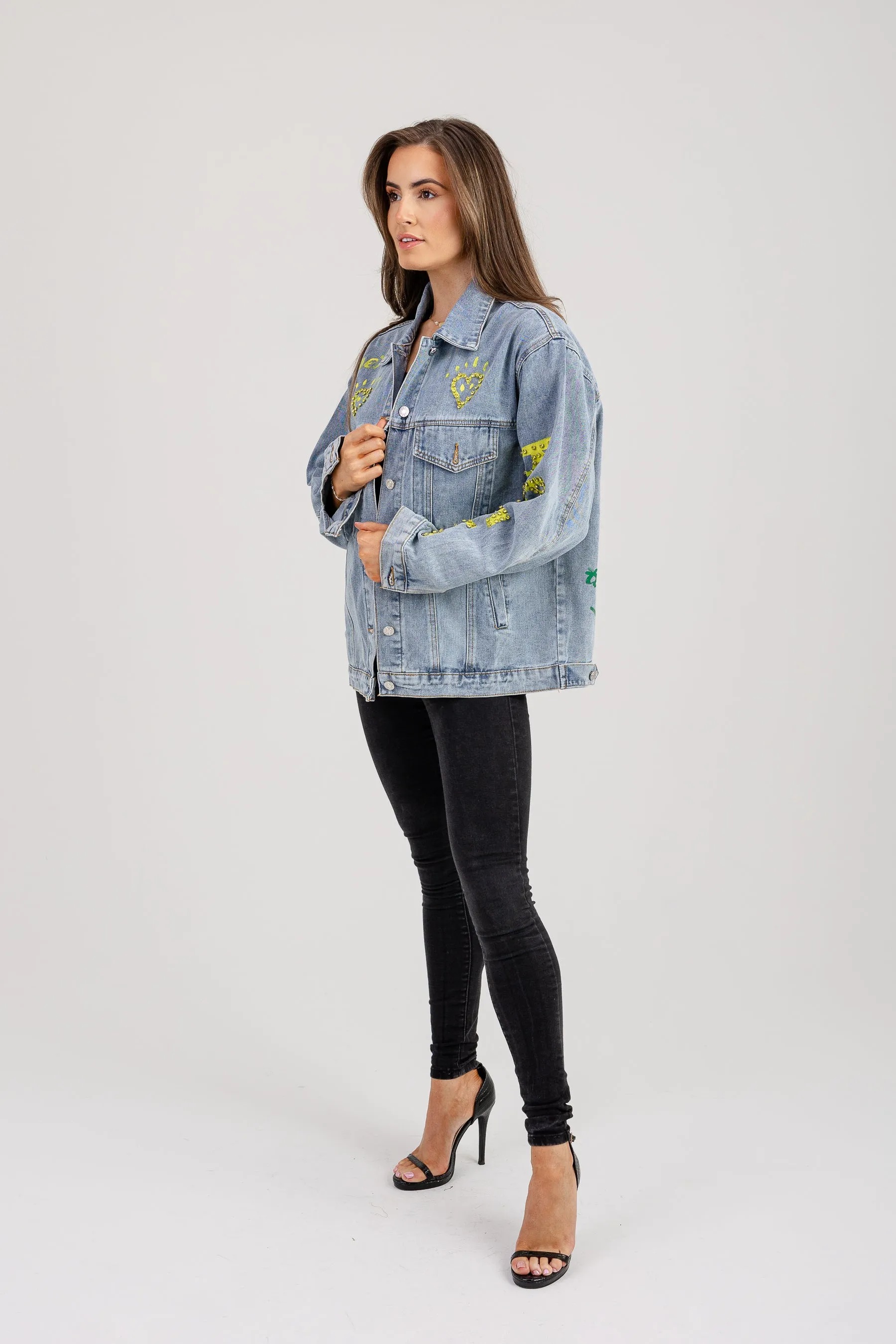 Paige embellished denim jacket