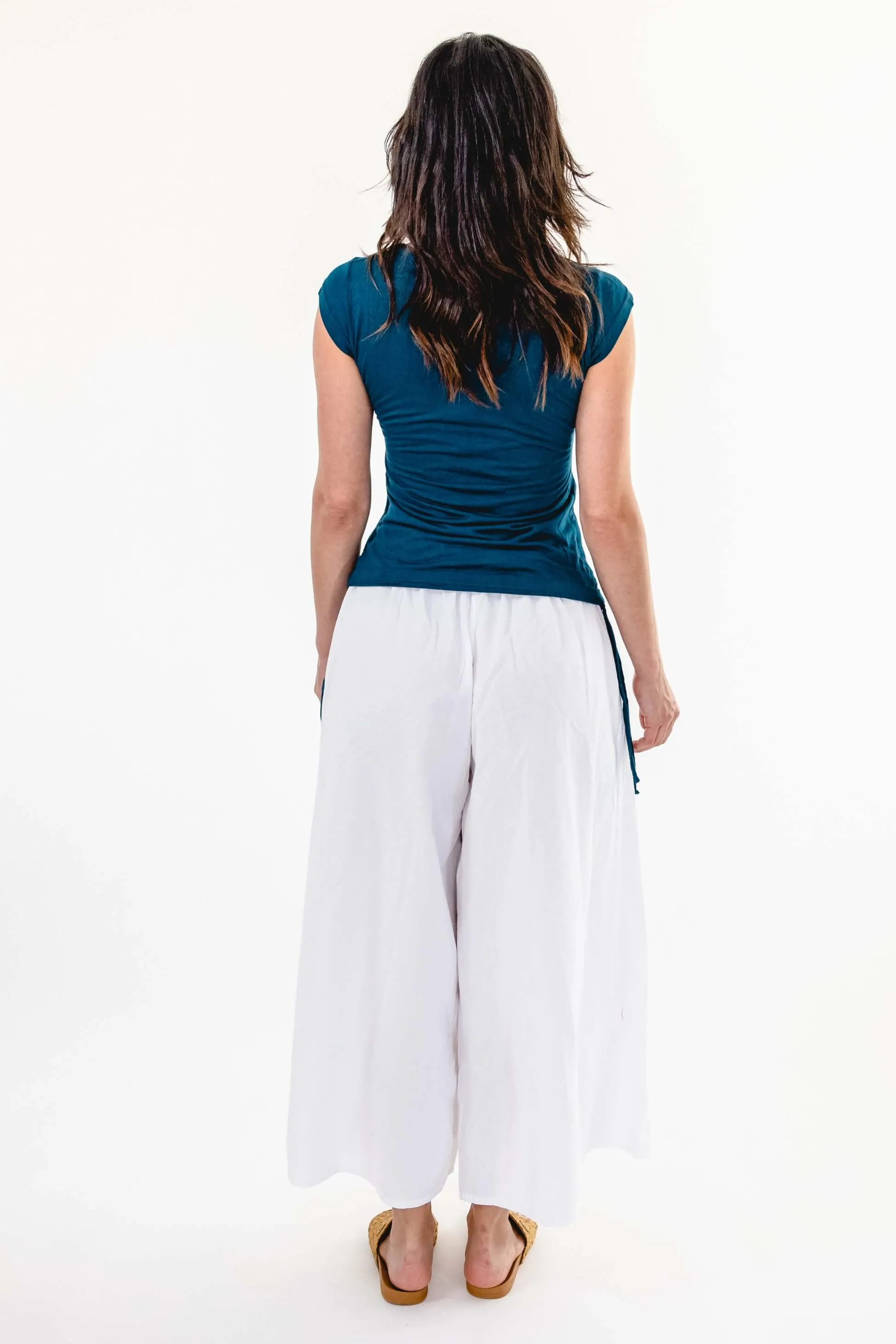 Palazzo Pants - White