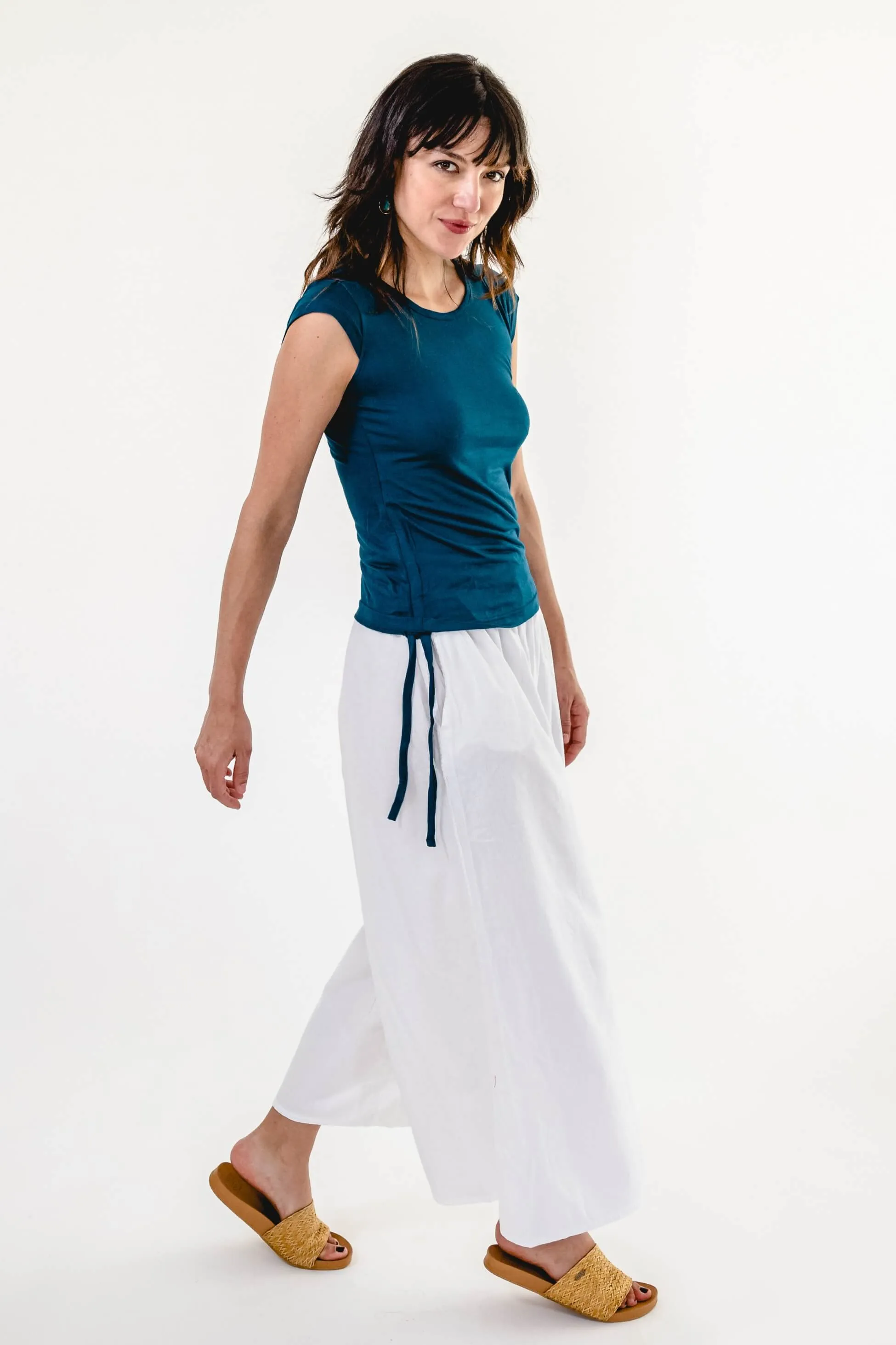 Palazzo Pants - White