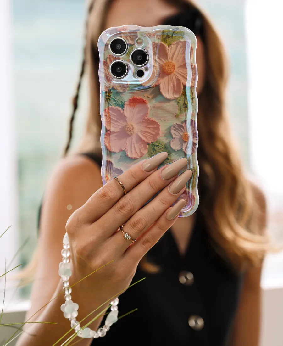 Pastel Floral Wavy Phone Case