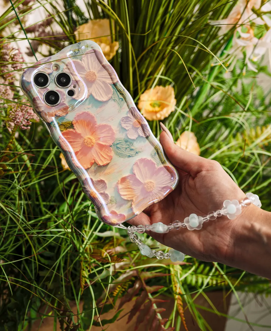 Pastel Floral Wavy Phone Case