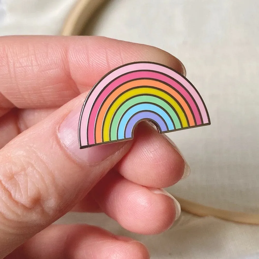 Pastel Rainbow Enamel Pin Badge