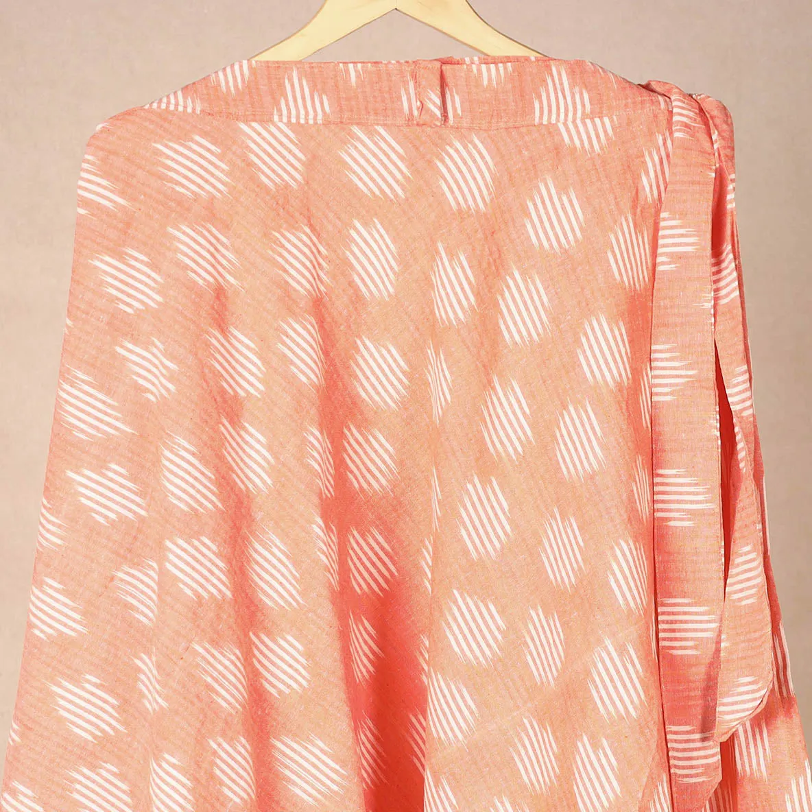 Peach -Pochampally Ikat Cotton Wrap Around Skirt