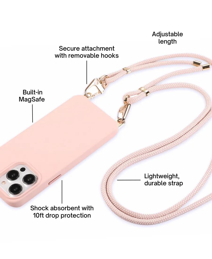 Pink MagSafe Crossbody Case Set