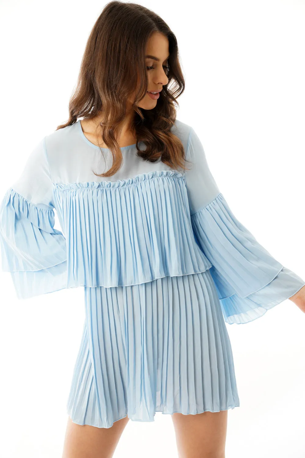 Pleated Smock Dress Top