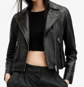 Priya Slim Fit Leather Jacket for Women