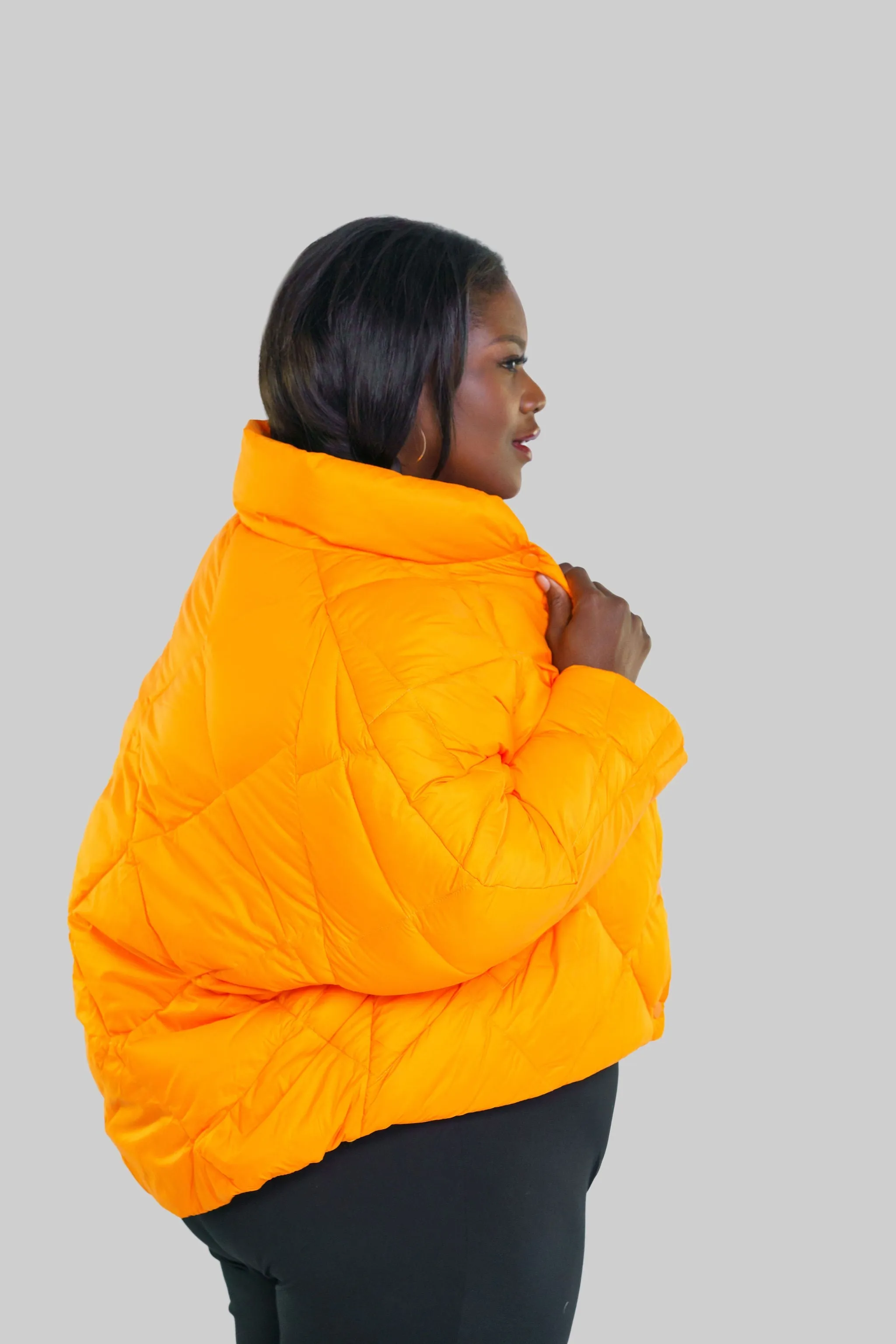 PUFFER JACKET WITH SCARF