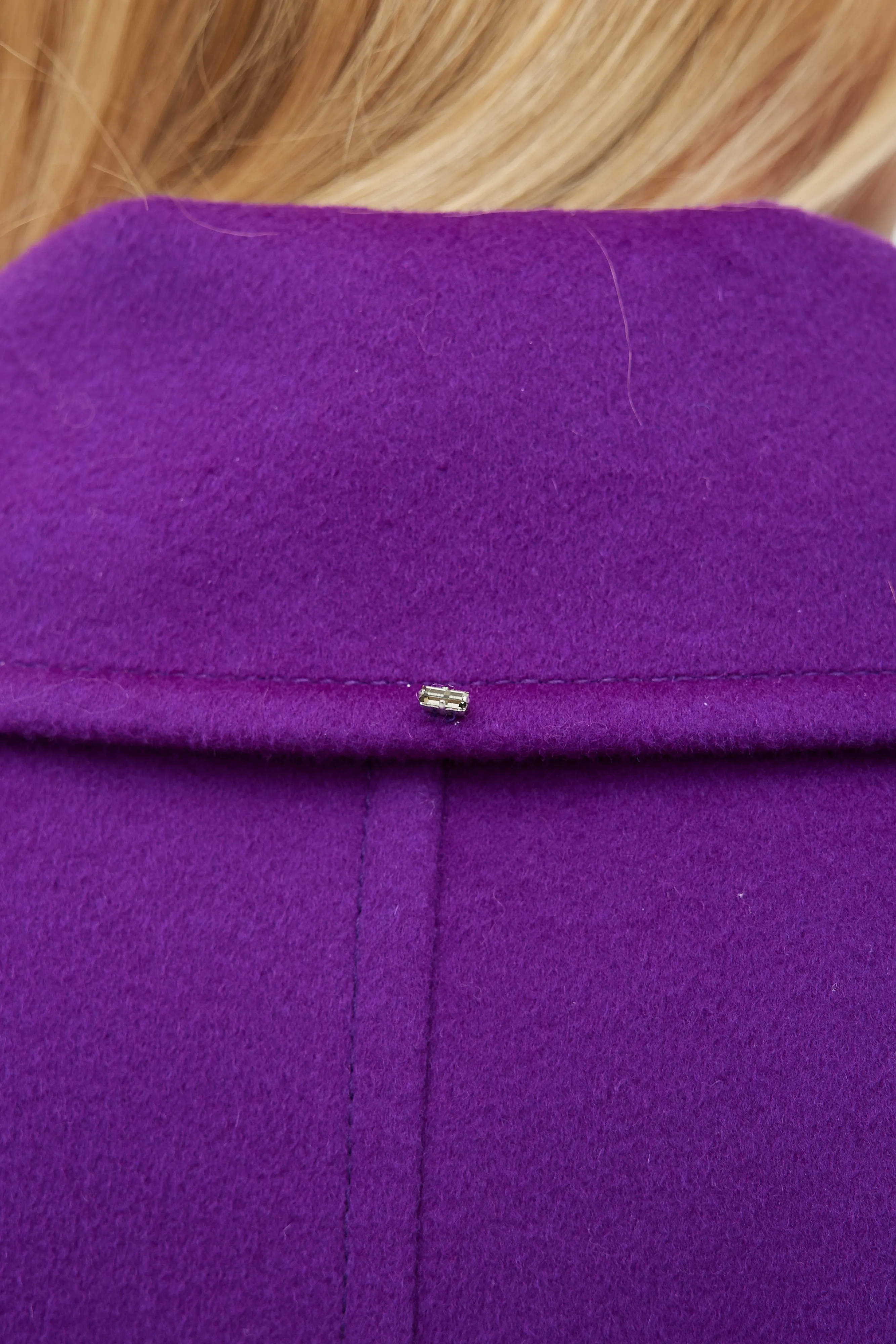 Purple Wool Double Breasted Coat