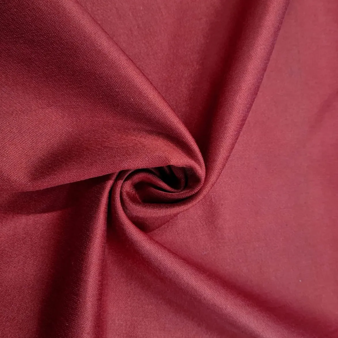 Red Maroon Solid Cotton Satin Fabric