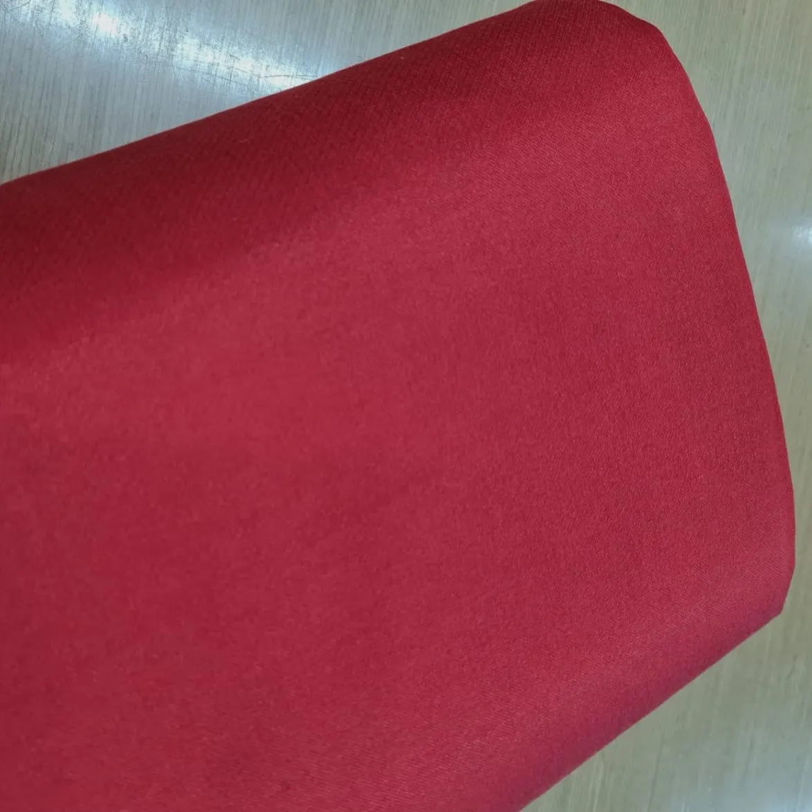 Red Maroon Solid Cotton Satin Fabric