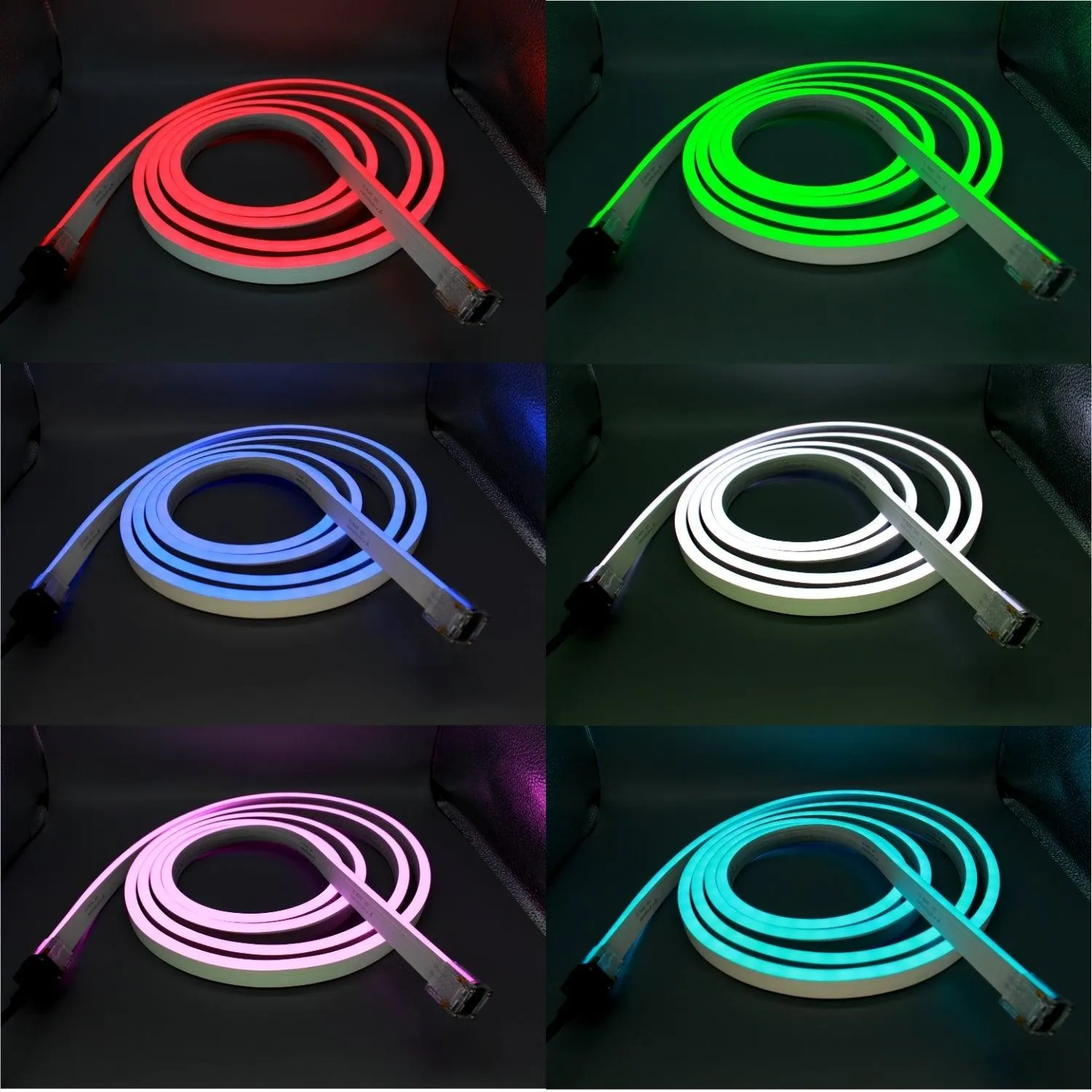 RGB Neon Flex 10x20mm 24V 10x20mm IP68 Waterproof 12.5cm Cut