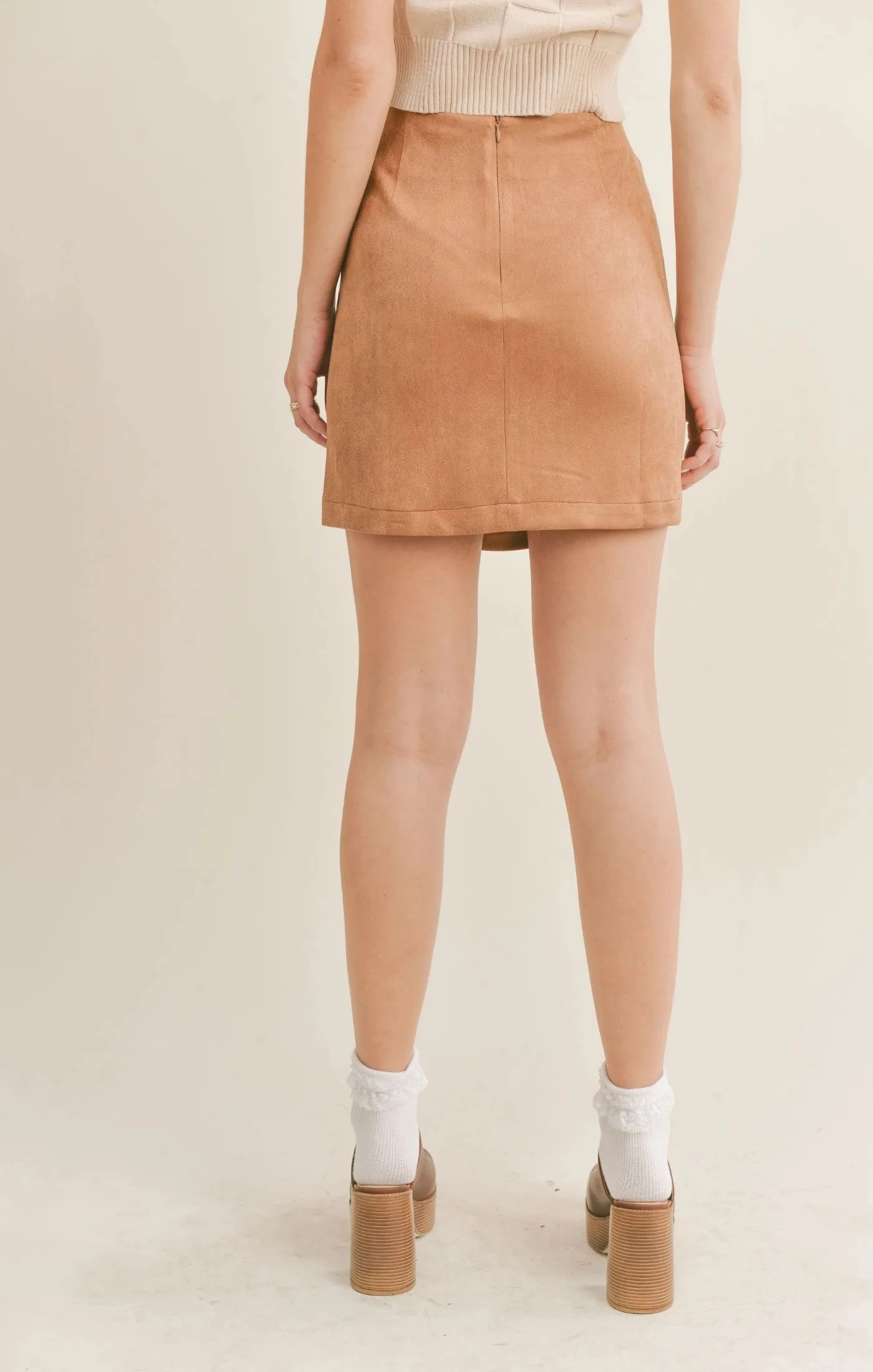 Sage the Label She's Magic Suede Mini Skirt