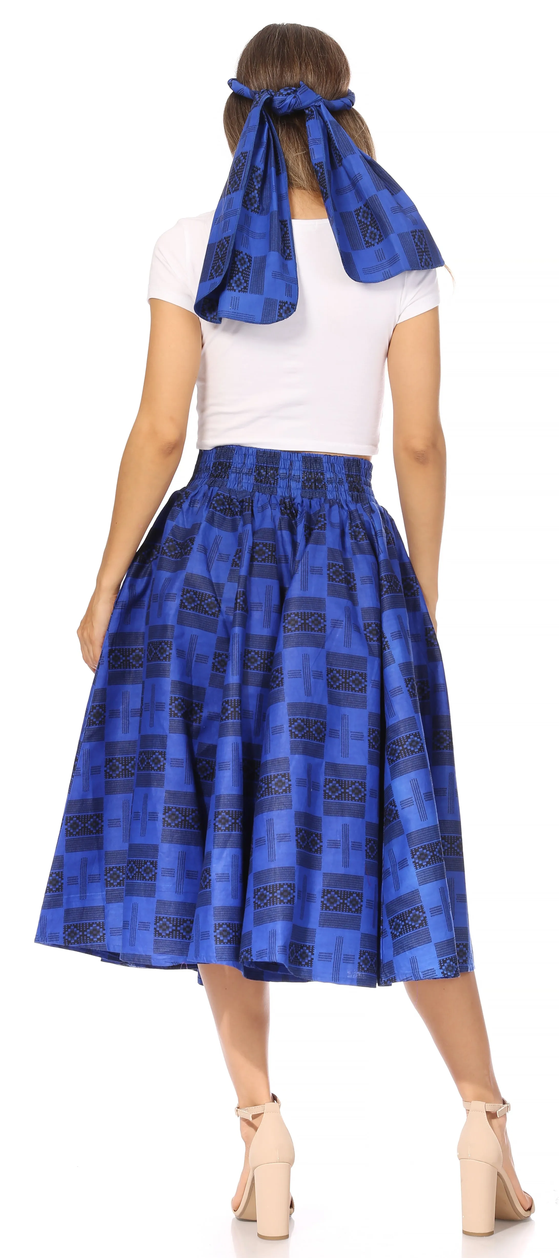 Sakkas Second African Dutch Ankara Wax Print Full Circle Skirt