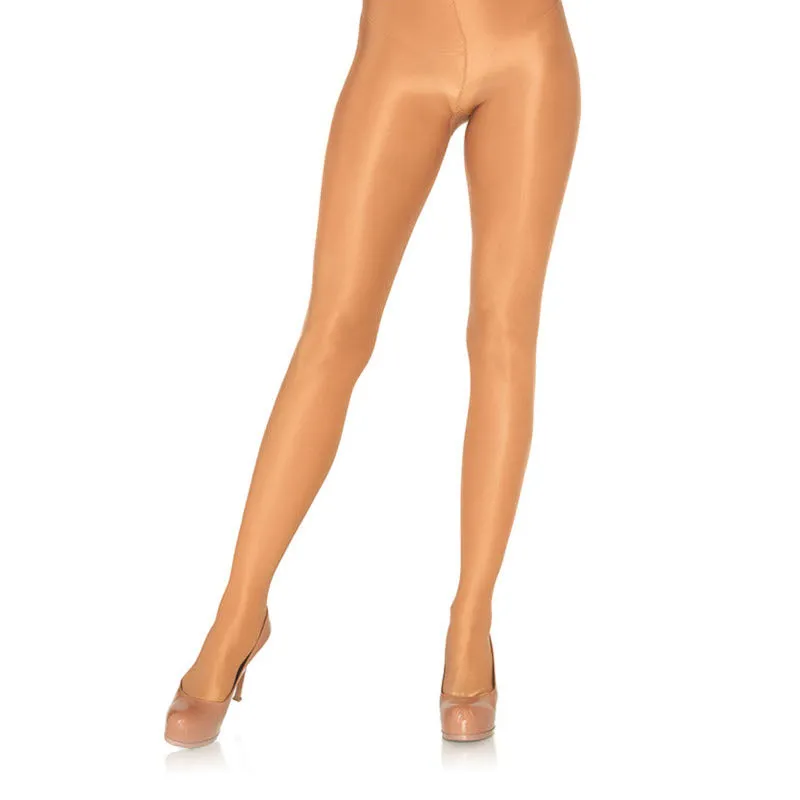 Sheer Shiny Cotton Crotch Pantyhose - Leg Avenue