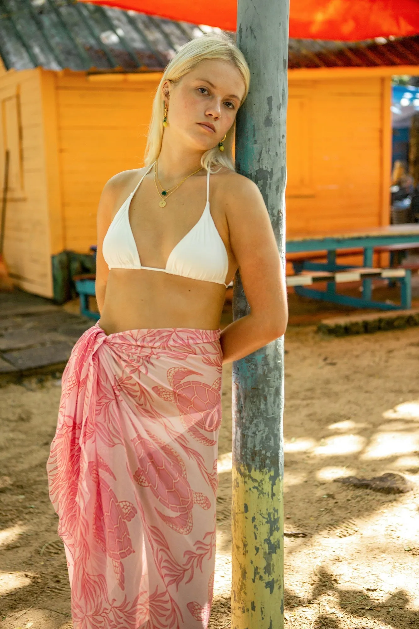 Silk Chiffon Sarong TURTLE TRELLIS