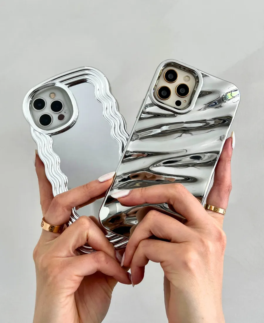 Silver Ripple Phone Case