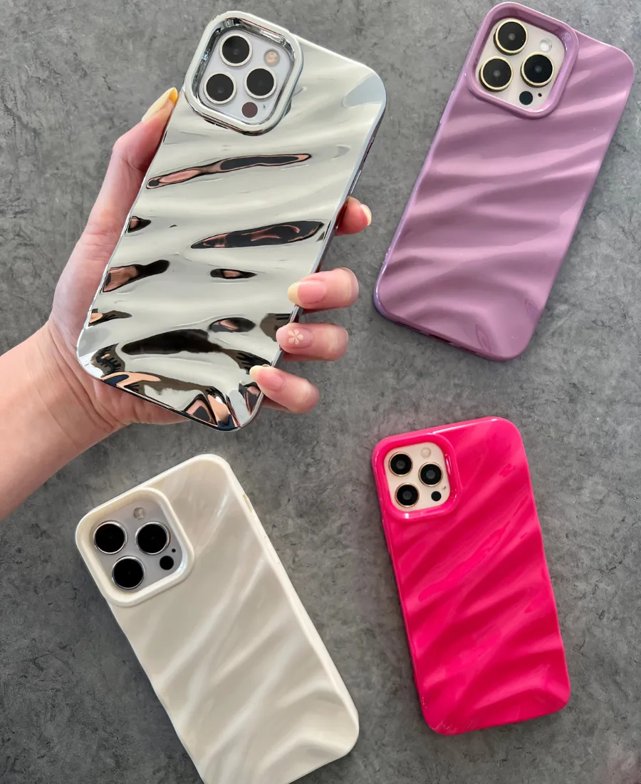 Silver Ripple Phone Case