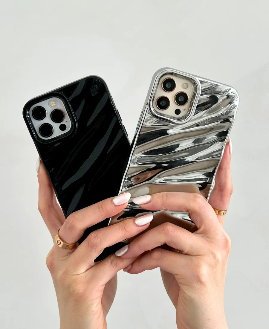 Silver Ripple Phone Case