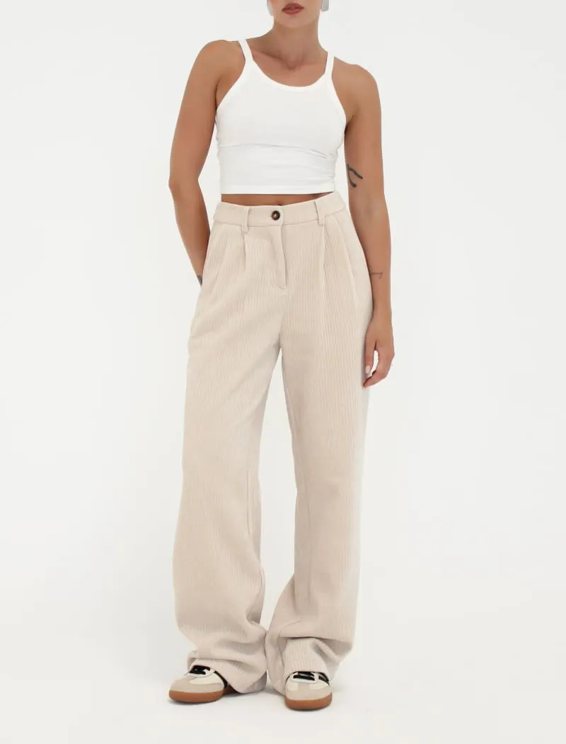 Simon Pant | Cream Corduroy