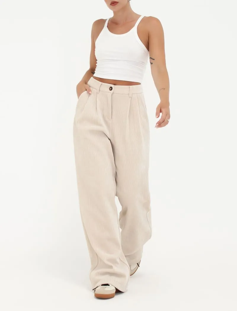 Simon Pant | Cream Corduroy