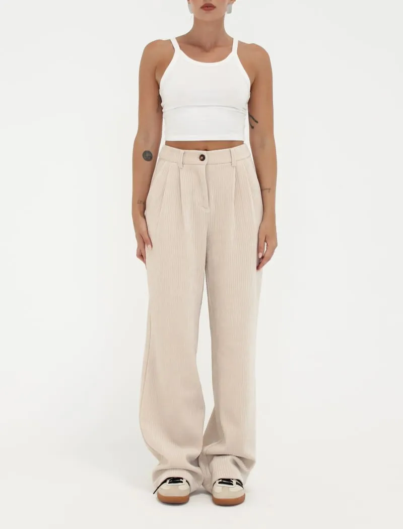 Simon Pant | Cream Corduroy