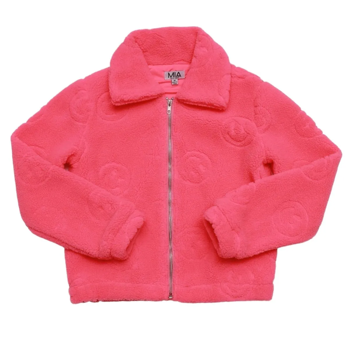 SMILEY NEON SHERPA JACKET