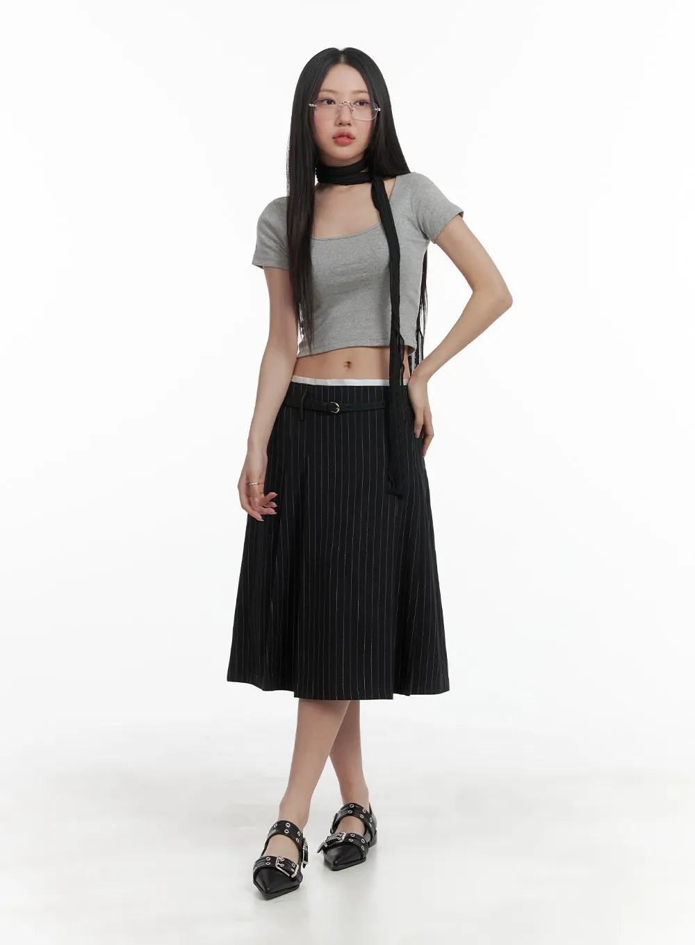 Square Neck Crop Top CA409