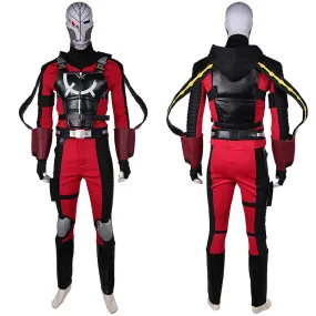 Suicide Squad: Kill the Justice League Deadshot Red Printed Outfit Cosplay Costume