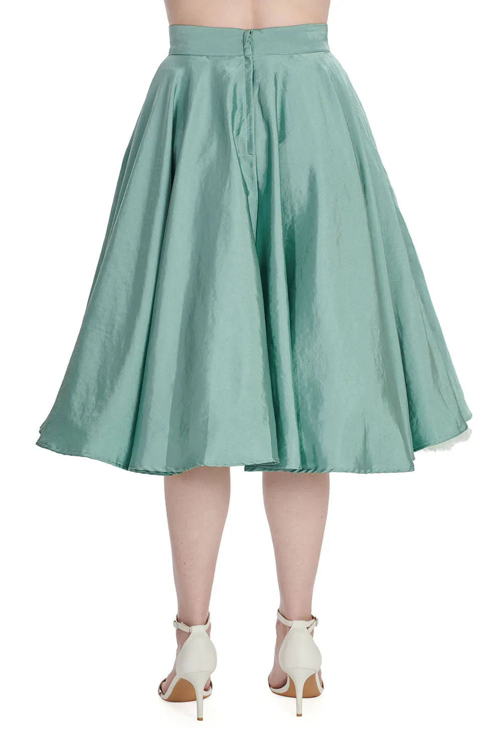 Summer Silky Skirt in Light Green by Banned