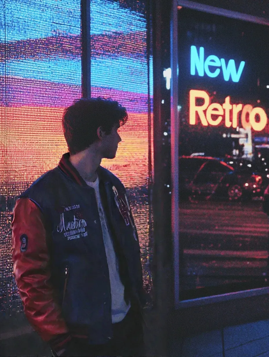 Synthwave Retro 1986 Leather Jacket