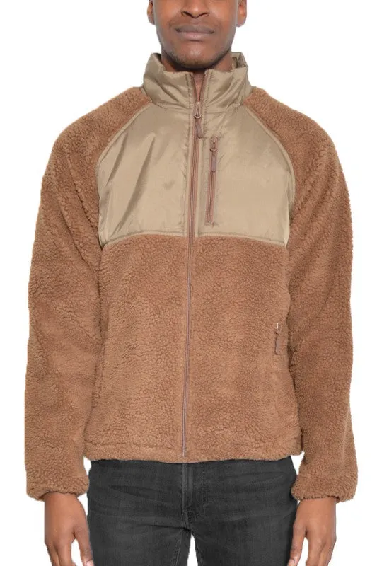 TCF FULL ZIP SHERPA FLEECE JACKET