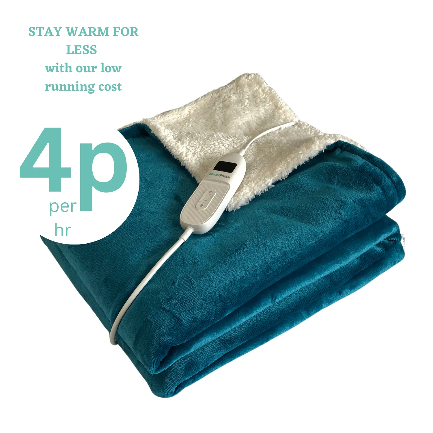 Teal Electric Heated Throw