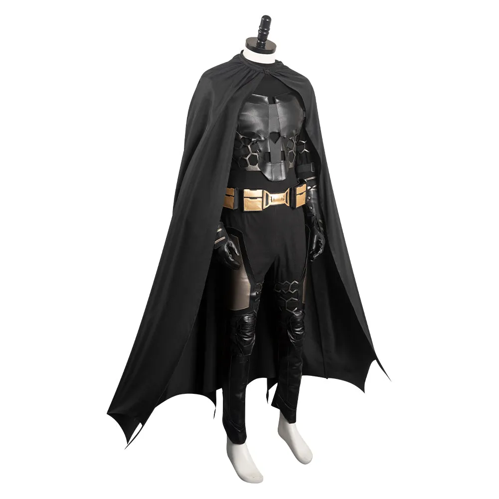 The Flash Batman Men Jumpsuit Cloak Outfits Halloween Carnival Cosplay Costume