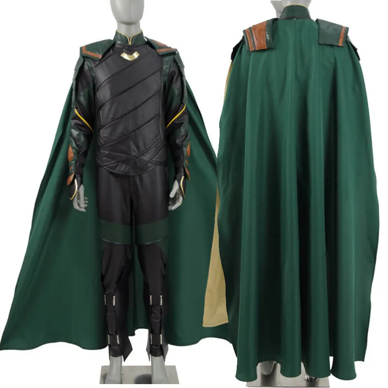 Thor 3 Ragnarok Loki Outfit Halloween Cosplay Costumes Cloak Adults ACcosplay