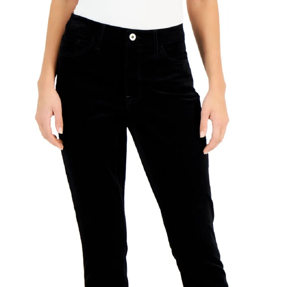 Tommy Hilfiger Women's Corduroy Skinny Ankle Pants Black