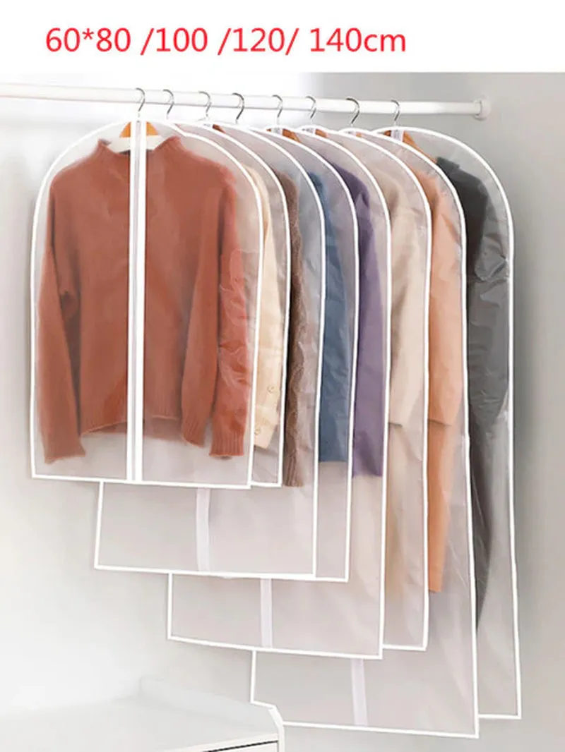 Top Clothes Hanging Garment Dress Clothes Suit Coat Dust Cover Home Storage Bag Pouch Case Organizer Wardrobe Hanging Clothing