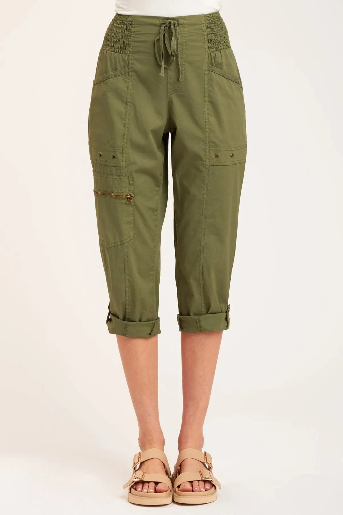 Topper Slim Crop - Dark Everglades