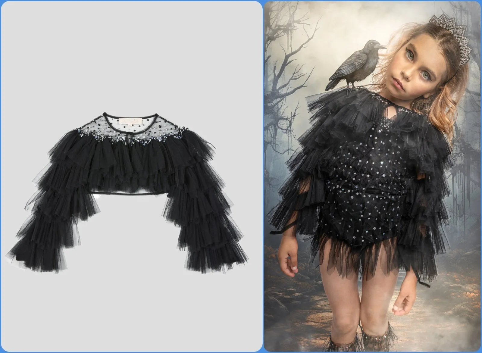 Tutu Du Monde Halloween Birds of a Feather Girls Shrug