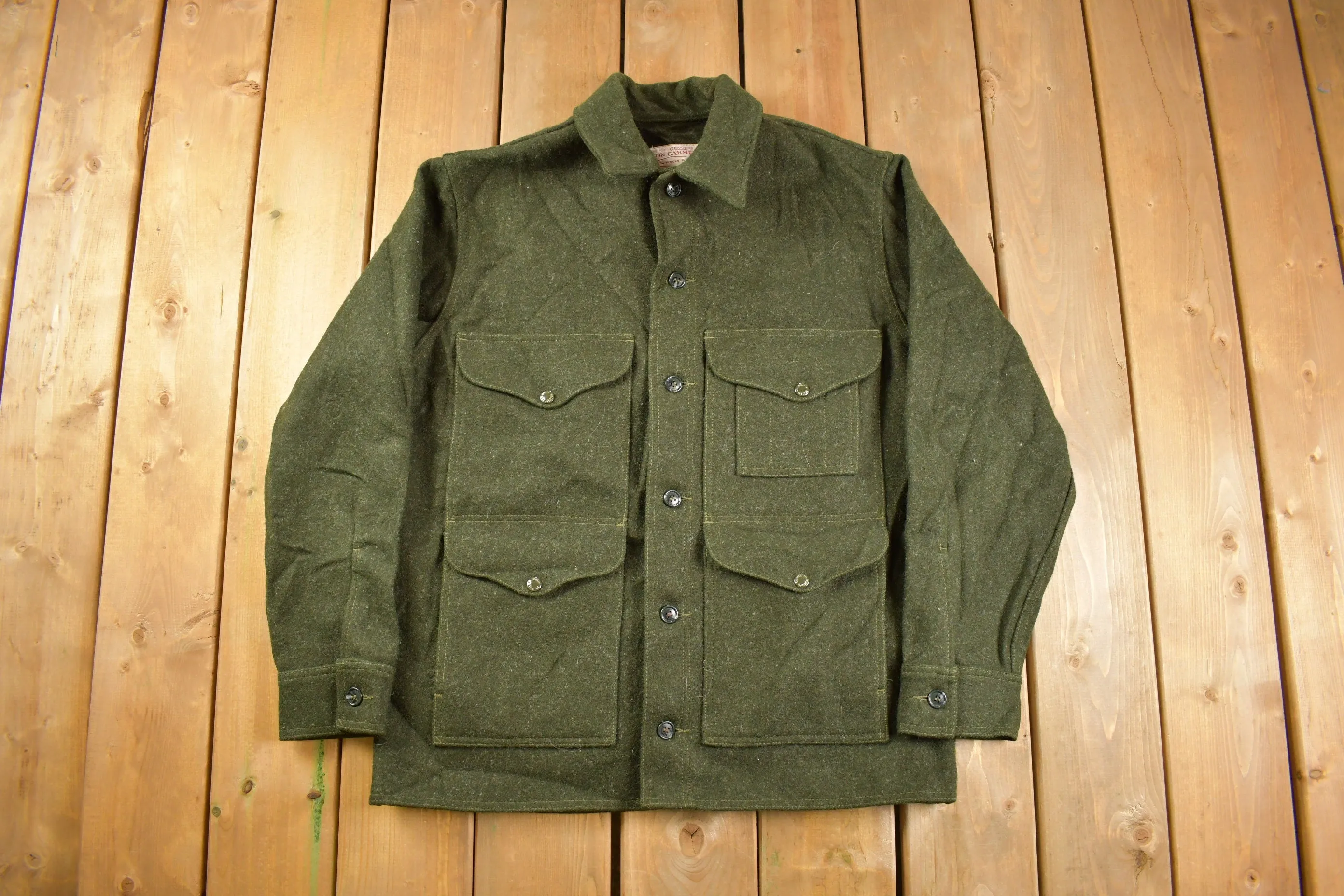 Vintage 1980s Filson Mackinaw Wool Cruiser Jacket 100% Wool Jacket