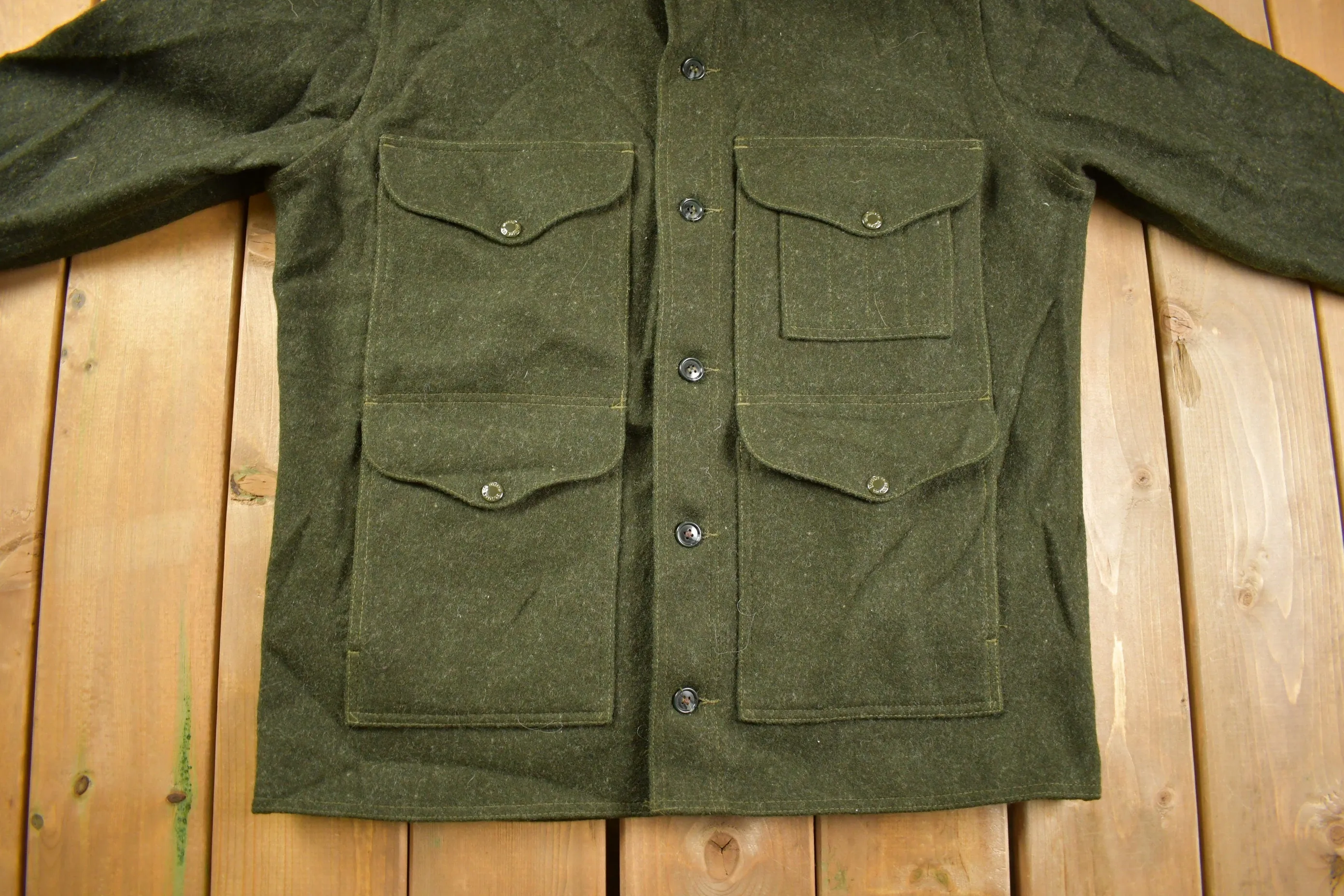 Vintage 1980s Filson Mackinaw Wool Cruiser Jacket 100% Wool Jacket