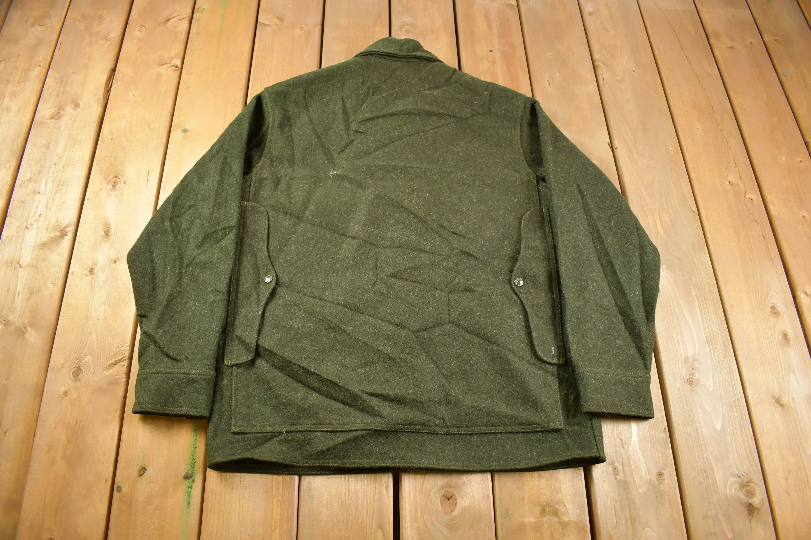 Vintage 1980s Filson Mackinaw Wool Cruiser Jacket 100% Wool Jacket