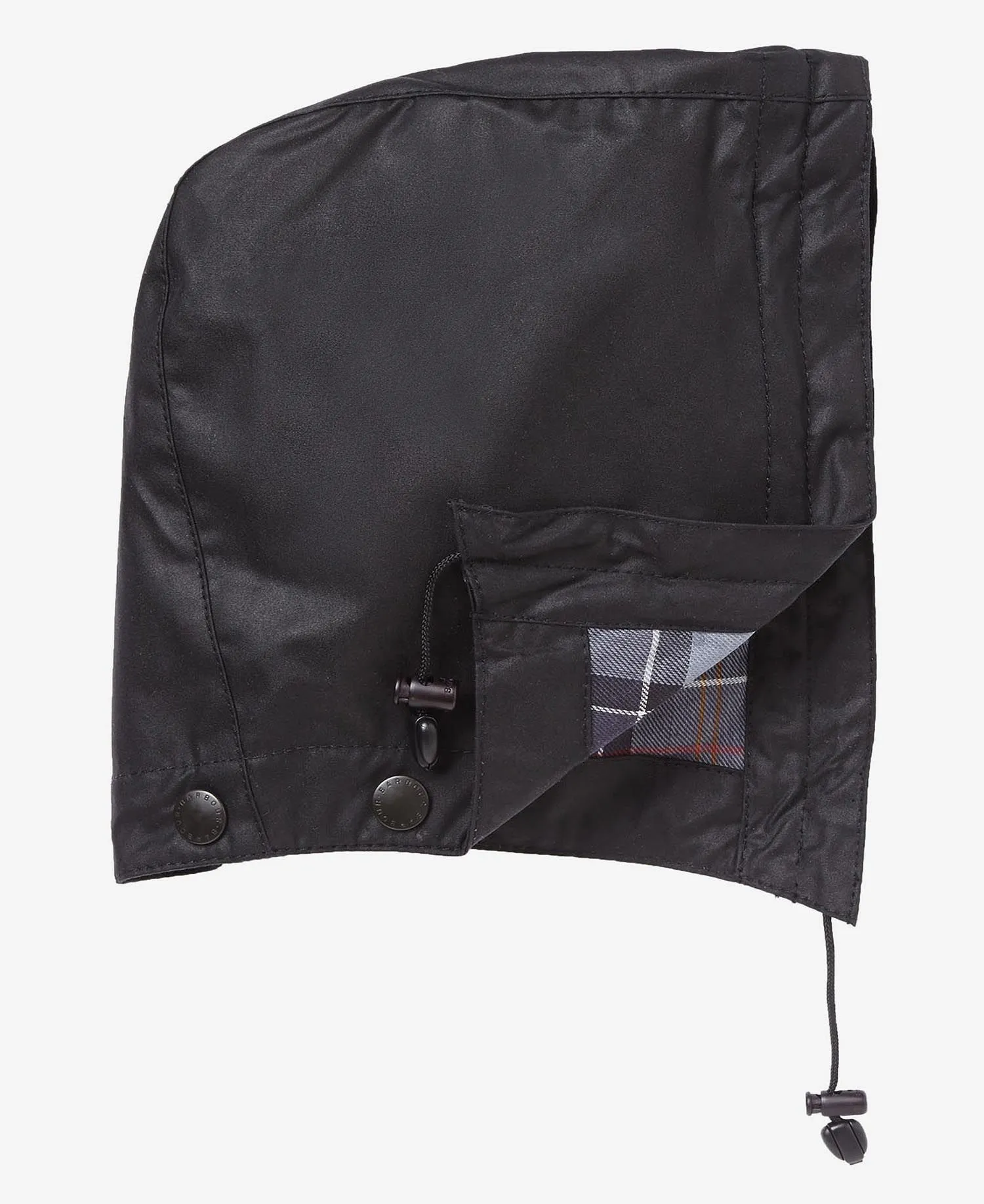 Waxed Cotton Hood - Black