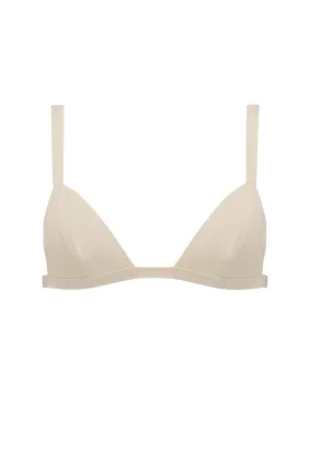 White Ivory Latex Triangle Bra