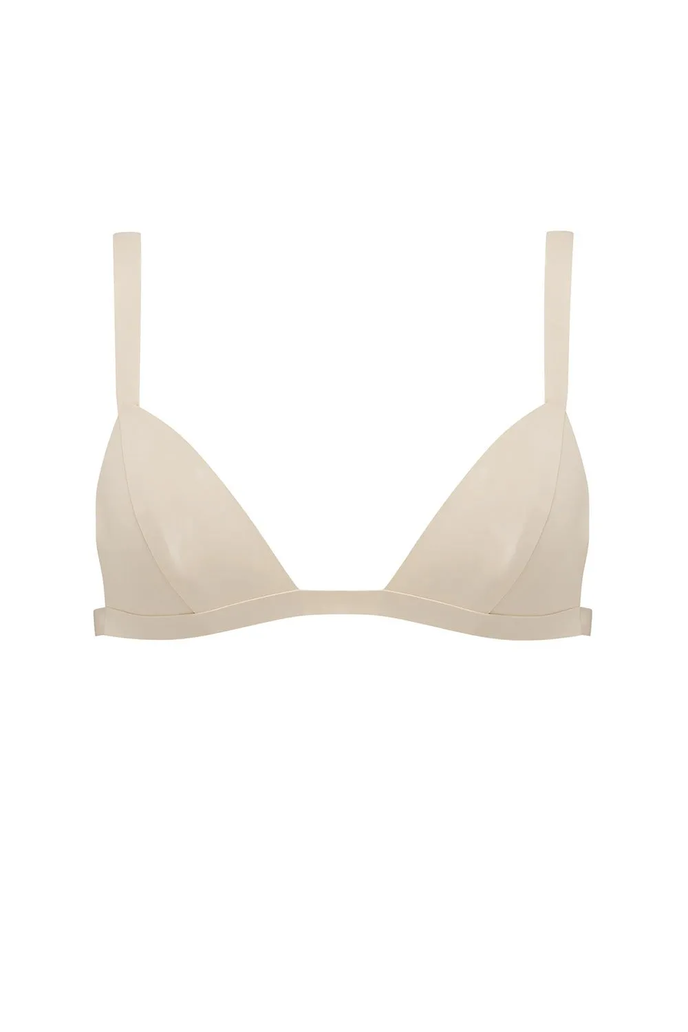 White Ivory Latex Triangle Bra