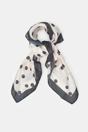 Women Black Printed Scarf