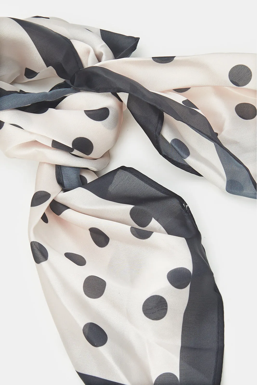 Women Black Printed Scarf